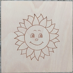 Sluníčko-dřevěná podložka nejen pro krystalové mřížky 