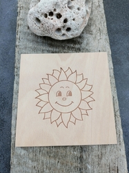 Sluníčko-dřevěná tvořivá podložka-obrázek
