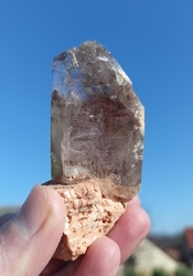 ZÁHNĚDA morion s ametystem - mistrovský krystal 122 g 