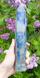 Modrý křemen špice HVĚZDNÝ STRÁŽCE 26 cm Mistrovský krystal