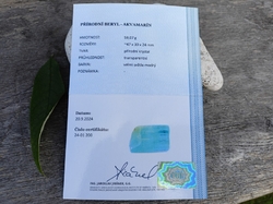 Akvamarín krystal extra kvalita 59,07 g - POHLED DO NITRA