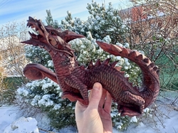 Drak dřevěný vodní 30 cm