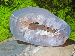 Achátová drúza s krystaly ametystu 104,5 g - NEBE NA ZEMI