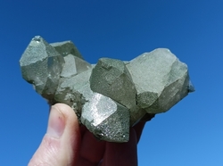 Horský kříšťál s chloritem drúza Mont Blanc - ZELENÝ CHRÁM 