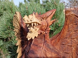 Drak dřevěný s křídly 31 cm - SILÁK