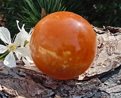 Kalcit oranžový koule 185 g - TVOŘIVOST A VÁŠEŇ