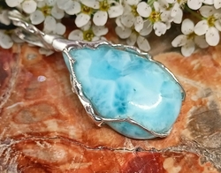 LARIMAR top kvalita přívěsek - CÍTÍM SVOU NÁDHERNOU DUŠI
