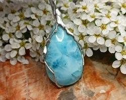 LARIMAR top kvalita přívěsek - CÍTÍM SVOU NÁDHERNOU DUŠI