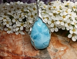 LARIMAR top kvalita přívěsek - CÍTÍM SVOU NÁDHERNOU DUŠI
