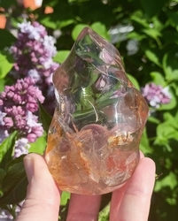Záhněda s limonitem a hematitem broušený plamen 326 g -  TRANSFORMÁTOR
