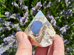 Chalcedon modrý s horninou špice 101 g - NEBE NA ZEMI