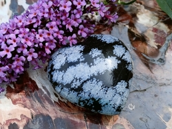 Obsidián vločkový srdce 60,38 g