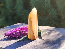 Křišťál s limonitem špice broušená 129 g Madagaskar