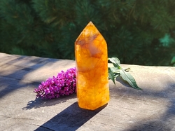  Křišťál s limonitem obelisk 182,4 g - ZLATÝ PAPRSEK