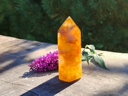  Křišťál s limonitem obelisk 182,4 g - ZLATÝ PAPRSEK