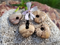 Jaspis obrázkový přívěsek 3 cm - SRDCE