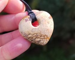 Jaspis obrázkový přívěsek 3 cm - SRDCE