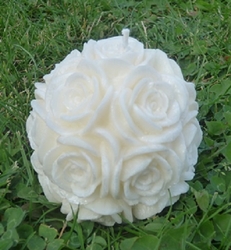 Svíčka Růže bílá prům.100 mm Lavender Crystal