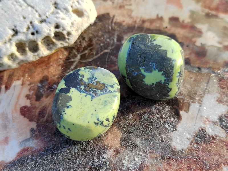 Serpentinit s pyritem SET 2 ks, 61,7 g Peru 