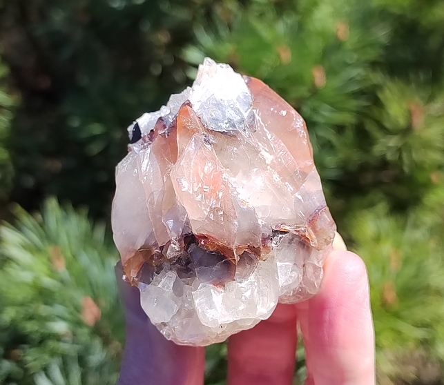 Kalcit červeno bílý surový 110 g, extra kvalita - Mexiko