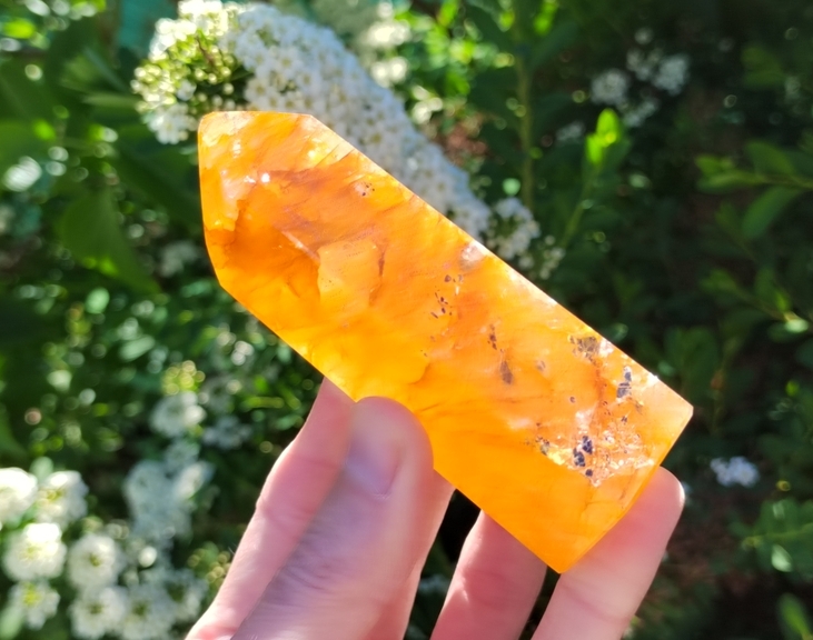 Křišťál s limonitem špice 249,3 g - ZLATÝ LÉČITEL
