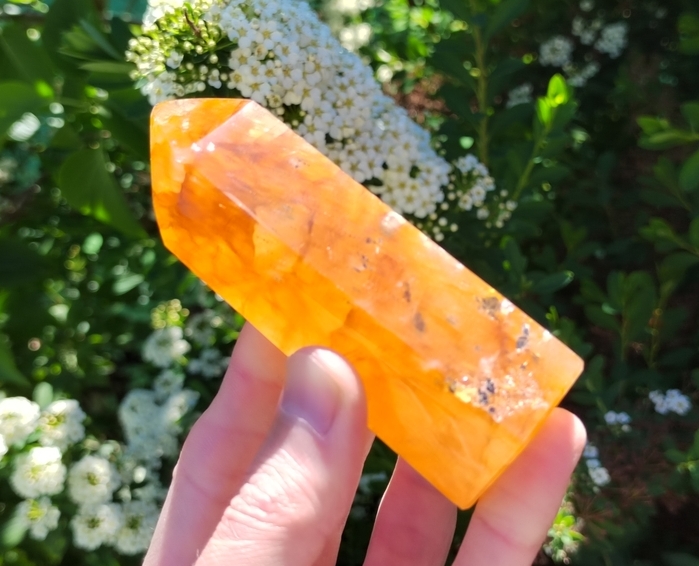 Křišťál s limonitem špice 249,3 g - ZLATÝ LÉČITEL