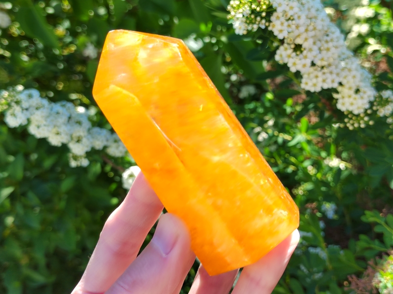 Křišťál s limonitem špice 249,3 g - ZLATÝ LÉČITEL
