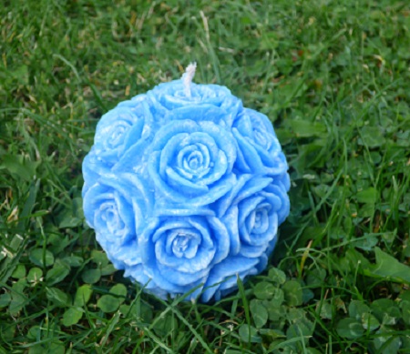 Svíčka Růže - modrá